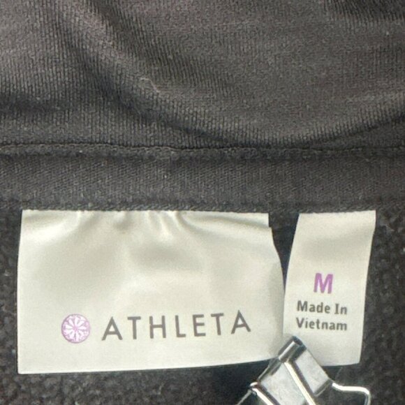 ATHLETA Rushcreek Mockneck Zip Pullover Black Sz M 930275 EUC - Picture 4 of 5